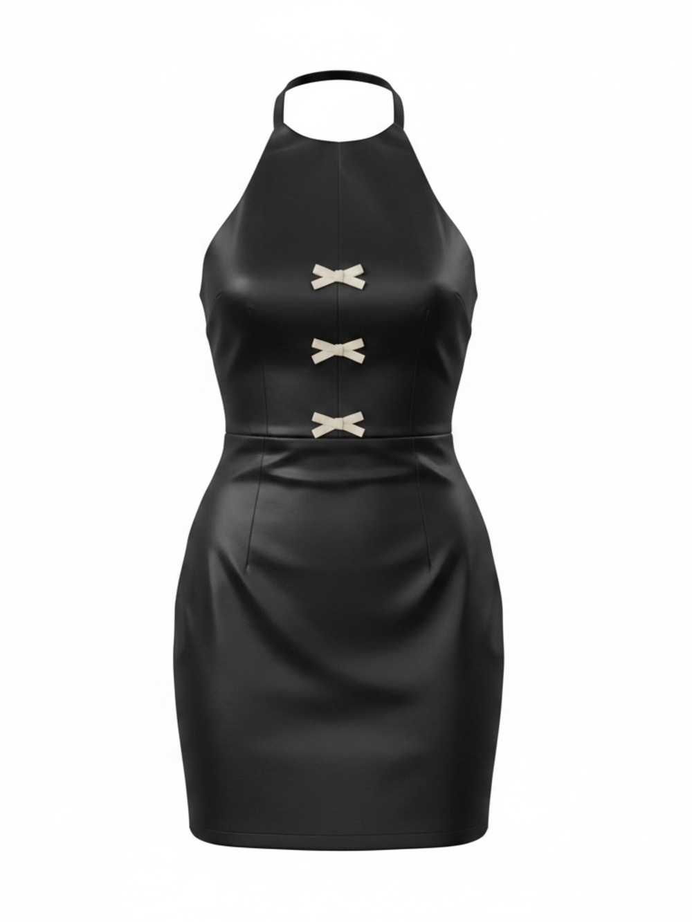 Elegant Black Halter Dress